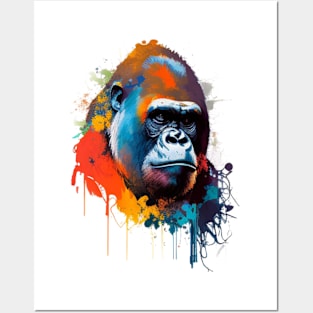 Colorful Gorilla #1 Posters and Art